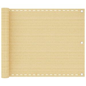 vidaXL Parvekkeen suoja beige 75x300 cm HDPE