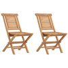 vidaXL Kokoontaitettavat tuolit 2 kpl 47x63x90 cm massiivipuu tiikki