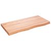 vidaXL Kylpyhuoneen ty&ouml;taso v.ruskea 100x50x(2-6)cm k&auml;sitelty t&auml;yspuu
