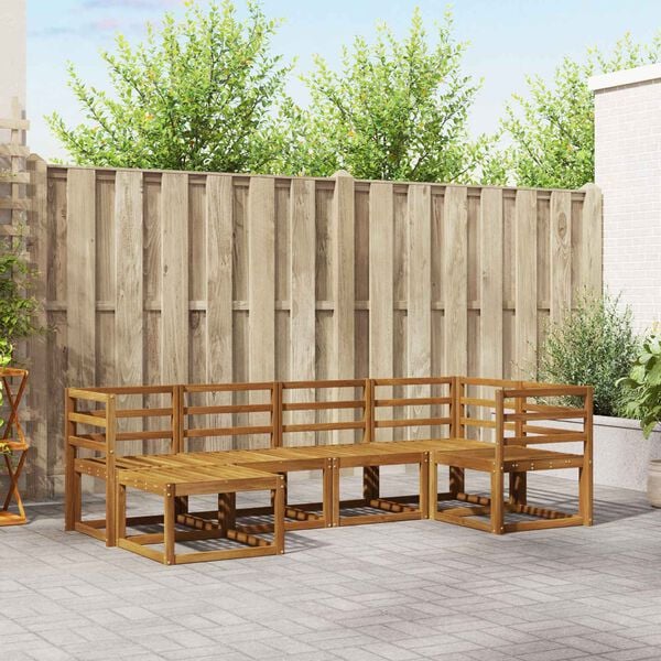 vidaXL Ulkosohvakokoelma 6 pcs Luonnollinen