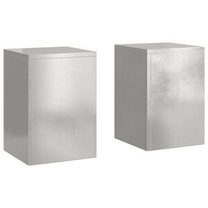 vidaXL Kasviteline 2 pcs Hopea 24 x 24 x 35 cm Ruostumaton ter&auml;s