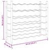 vidaXL Viinipulloteline 36 pullolle valkoinen metalli