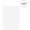 vidaXL Dekoripaneelit 12 pcs Valkoinen 21 x 30 x 0,27 cm Tekninen puu