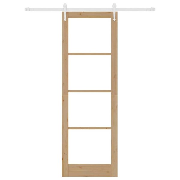 vidaXL Liukuovi Luonnollinen 78 x 232 cm T&auml;ysi m&auml;nty ja lasi