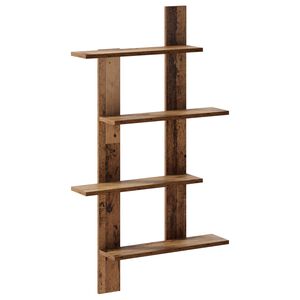 vidaXL Sein&auml;hylly Vanha puu 61 x 13,5 x 105 cm Tekninen puu