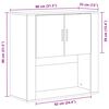 vidaXL Seinäkaappi hyllyllä Musta tammi 80 x 33 x 80 cm Tekninen puu