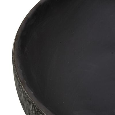 vidaXL Pesuallas työtasolle harmaa musta ovaali 59x40x14 cm keraaminen