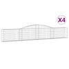 vidaXL Kaarevat kivikorit 4 kpl 400x30x60/80 cm galvanoitu rauta