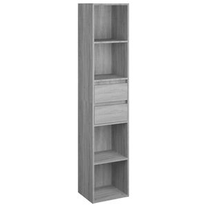 vidaXL Kirjahylly harmaa Sonoma 36x30x171 cm tekninen puu