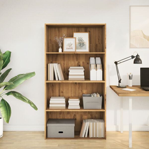 vidaXL Kirjahylly artesaani tammi 80x30x152 cm tekninen puu