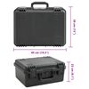 vidaXL Kannettava Flight Case Musta 49x38x23 cm PP