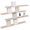 vidaXL Kelluva hylly 4 pcs Pinkki 100 x 9 x 2,5 cm Ter&auml;s