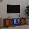 vidaXL TV-kaappi LED-valoilla Vanha puu 140x40x36 cm Teknillinen puu