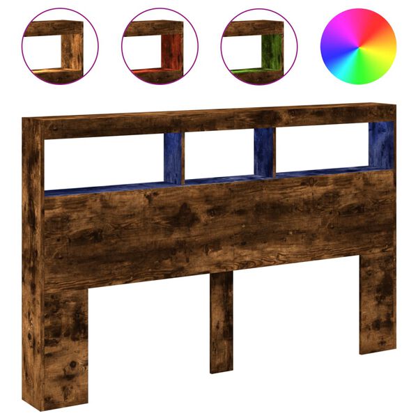 vidaXL S&auml;ngynp&auml;&auml;tykaappi LED-valoilla savutammi 160x17x102 cm