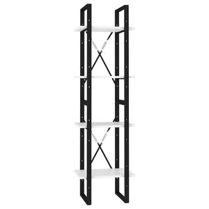 vidaXL 4-tasoinen kirjahylly valkoinen 40x30x140 cm tekninen puu