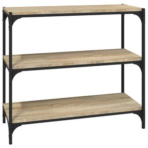 vidaXL Kirjahylly Sonoma-tammi 80x33x70,5 cm tekninen puu ja ter&auml;s
