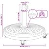 vidaXL Päivänvarjonjalusta Musta Ø38-48 mm PE, betoni ja rauta
