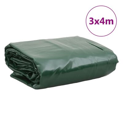 vidaXL Pressu vihreä 3x4 m 650 g/m²