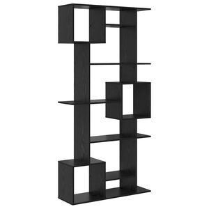 vidaXL Kirjahylly Musta tammi. 92 x 29 x 188 cm Tekninen puu