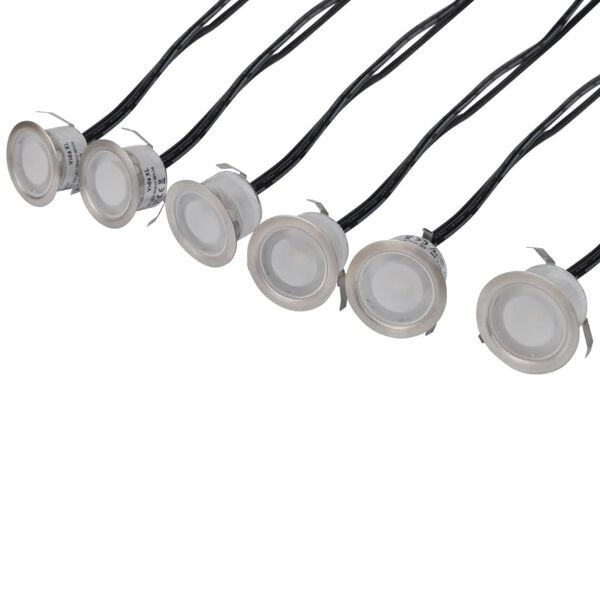 vidaXL LED-maavalaisimet 6 kpl l&auml;mmin valkoinen