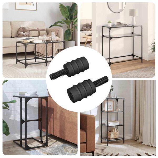 vidaXL Et&auml;isyyssiru 2 pcs Musta M4 Kumi ja ter&auml;s