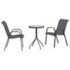 vidaXL Puutarhan Bistro Set 3 kpl Harmaa Ter&auml;s