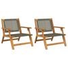 vidaXL Puutarhakalusteet 2 pcs Harmaa 67 x 78 x 73 cm Tihe&auml; akasiapuu