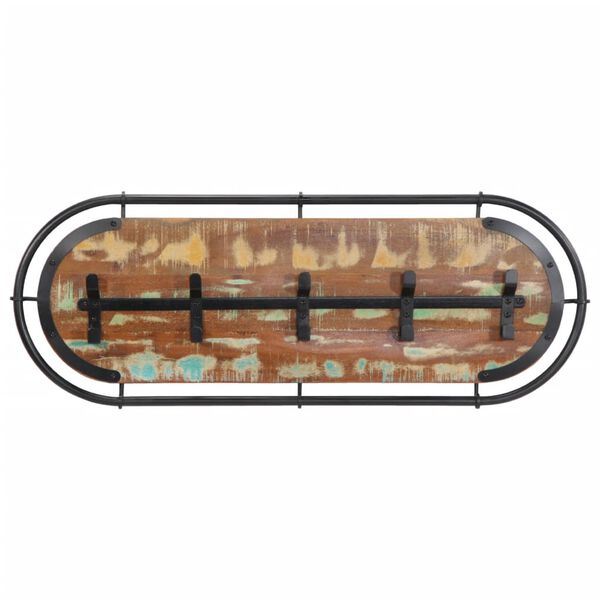 vidaXL Sein&auml;lle kiinnitett&auml;v&auml; naulakko 5 koukulla kiinnitetty