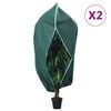 vidaXL Kasvien fleecepeite vetoketjulla 2 kpl 70 g/m&sup2; 1,2x1,8 m