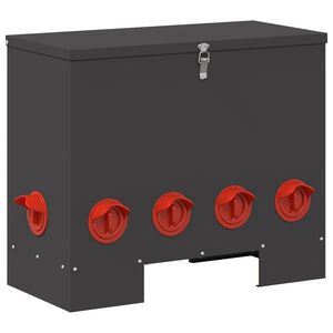 vidaXL Kanan ruokinta-allas Musta 60,5 x 29 x 51 cm 25 kg