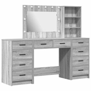vidaXL Meikkip&ouml;yt&auml; 3 kpl Harmaa Sonoma 78,5 x 41 x 135 cm Tekninen puu