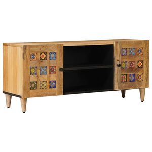 vidaXL TV-kaappi Luonnollinen 105 x 33 x 46 cm Kiinte&auml; mango puu