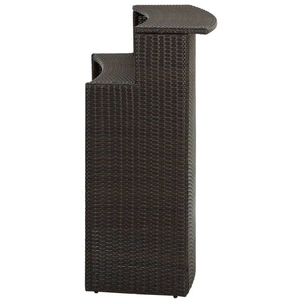 vidaXL Puutarhan baarip&ouml;yt&auml; ruskea 120x55x110 cm polyrottinki