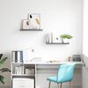vidaXL Kelluvat seinähyllyt 2 kpl harmaa 60x23,5x3,8 cm MDF