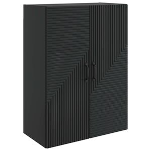 vidaXL Sein&auml;lle Kiinnitett&auml;v&auml; Kaappi Musta 66 x 34,5 x 90 cm