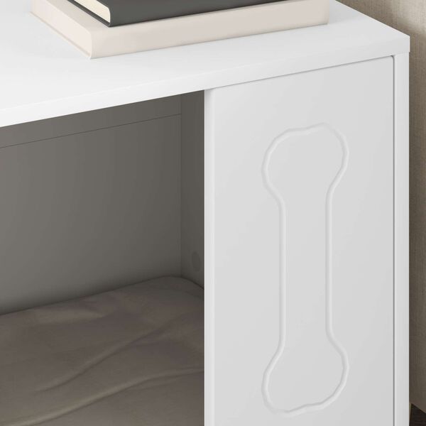 vidaXL Koirankoppi Valkoinen 44 x 42 x 49 cm Tekninen puu