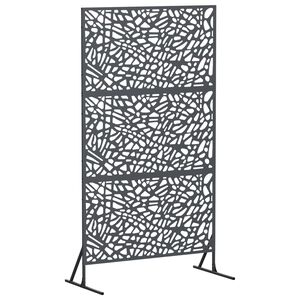 vidaXL Yksityisyysn&auml;ytt&ouml; 100 x 50 x 180 cm Ter&auml;s Antrasiitti