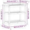 vidaXL Ruukutuspöytä hyllyillä 82,5x45x86,5 cm täysi mänty