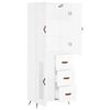 vidaXL Kaappi valkoinen 69,5x34x180 cm tekninen puu
