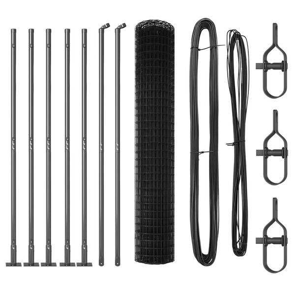 vidaXL Aita ja Tuki Harmaa 1,4 x 10 m Teräs ja PVC