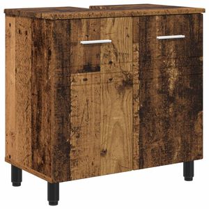 vidaXL Kylpyhuoneen peilikaappi Vanha puu 60 x 35 x 60 cm Tekninen puu