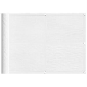 vidaXL Parvekesuoja valkoinen 75x800 cm 100% polyesteri Oxford kangas