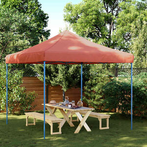 vidaXL Taitettava pop-up juhlateltta terrakotta 292x292x315 cm