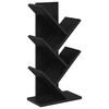 vidaXL Puuhylly 4-taso 30 x 18 x 60 cm Tekninen puu Musta tammi