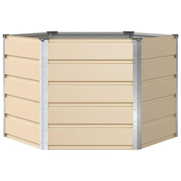 vidaXL Kukkalaatikko Ivoori 129 x 129 x75 cm Ter&auml;s