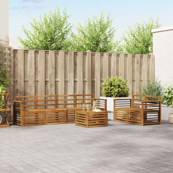 vidaXL Sohvasarjat 7 pcs Luonnollinen Tihe&auml; akasiapuu