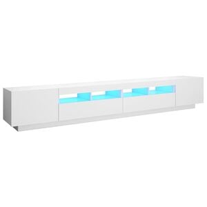 vidaXL TV-taso LED-valoilla valkoinen 260x35x40 cm