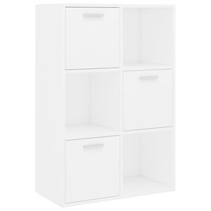 vidaXL S&auml;ilytyskaappi valkoinen 60x29,5x90 cm tekninen puu