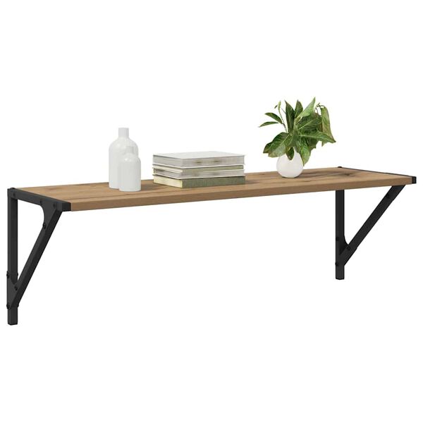 vidaXL Sein&auml;hyllyt 2 pcs Artisan tammi 80 x 25 x 25,5 cm Tekninen puu