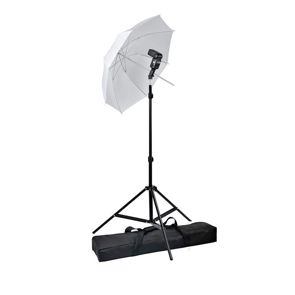vidaXL Speedlight-setti Musta Metalli